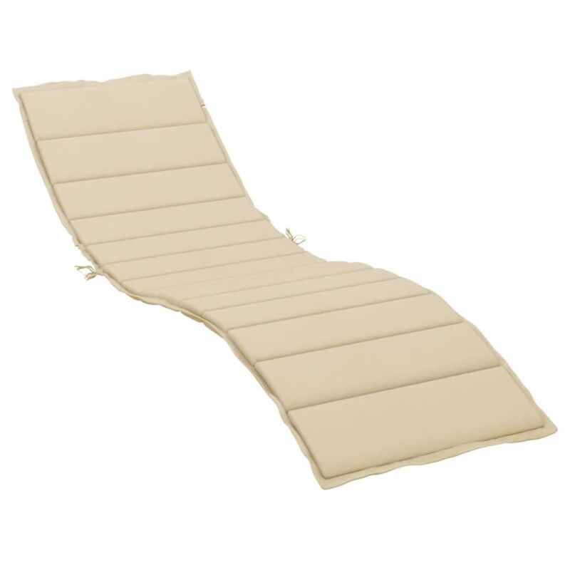 VidaXL - Coussin de chaise longue tissu, 200 cm, Beige