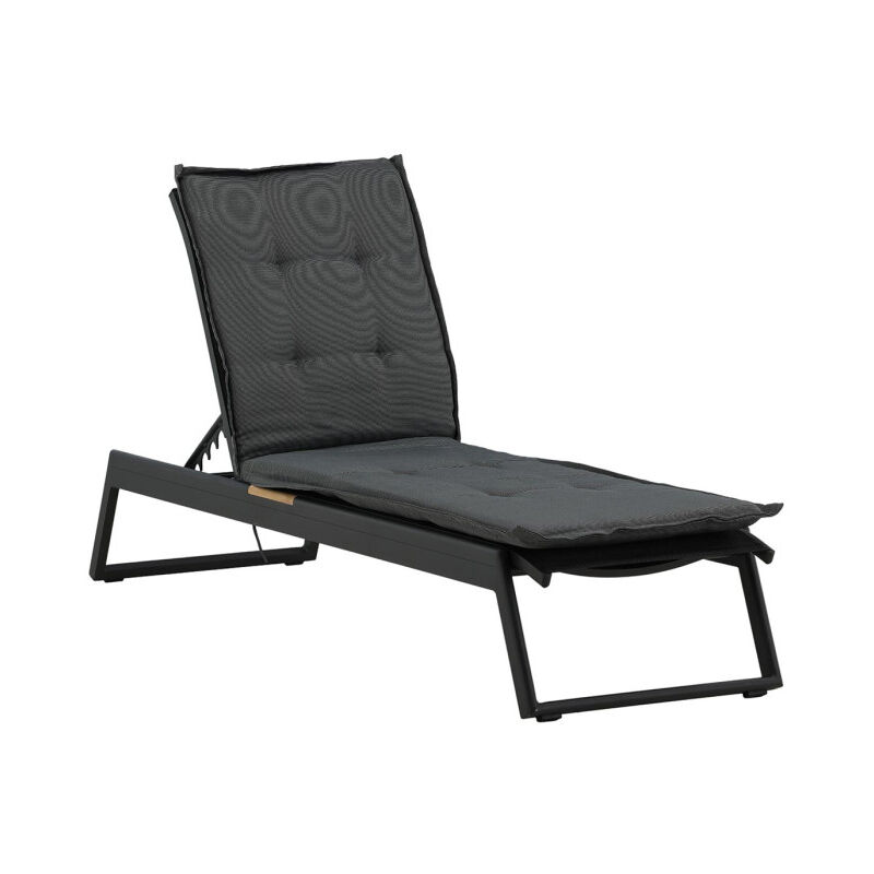 Paris Prix - Coussin de Chaise Longue 'Hanna' 193cm Gris