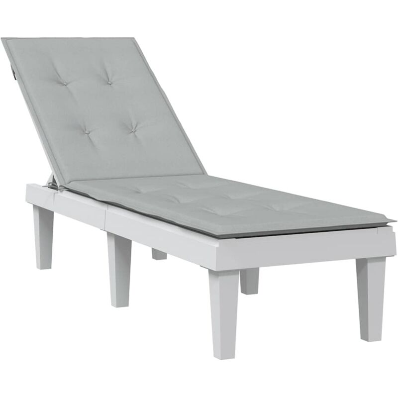 Vidaxl - Coussin de chaise longue gris clair mélangé (75+105)x50x3 cm