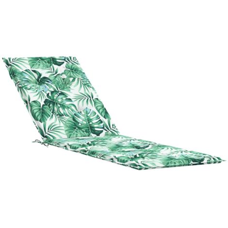 Coussin de chaise longue motif de feuilles tissu oxford