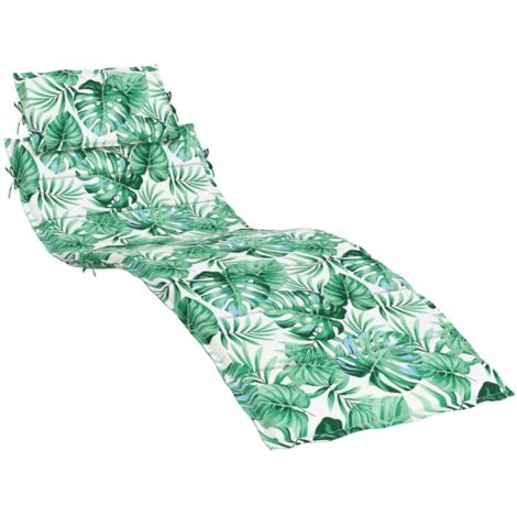 Coussin de chaise longue motif de feuilles tissu oxford