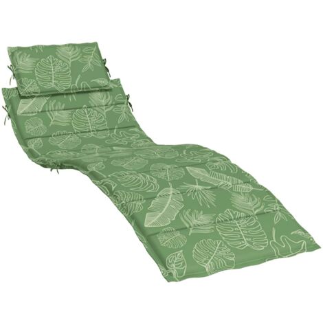 Coussin de chaise longue motif de feuilles tissu oxford