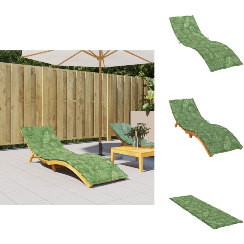 Coussin de chaise longue motif de feuilles tissu oxford - Coussin De Chaise Longue - Coussin D'extérieur - Coussin Décoratif - Housse De Coussin