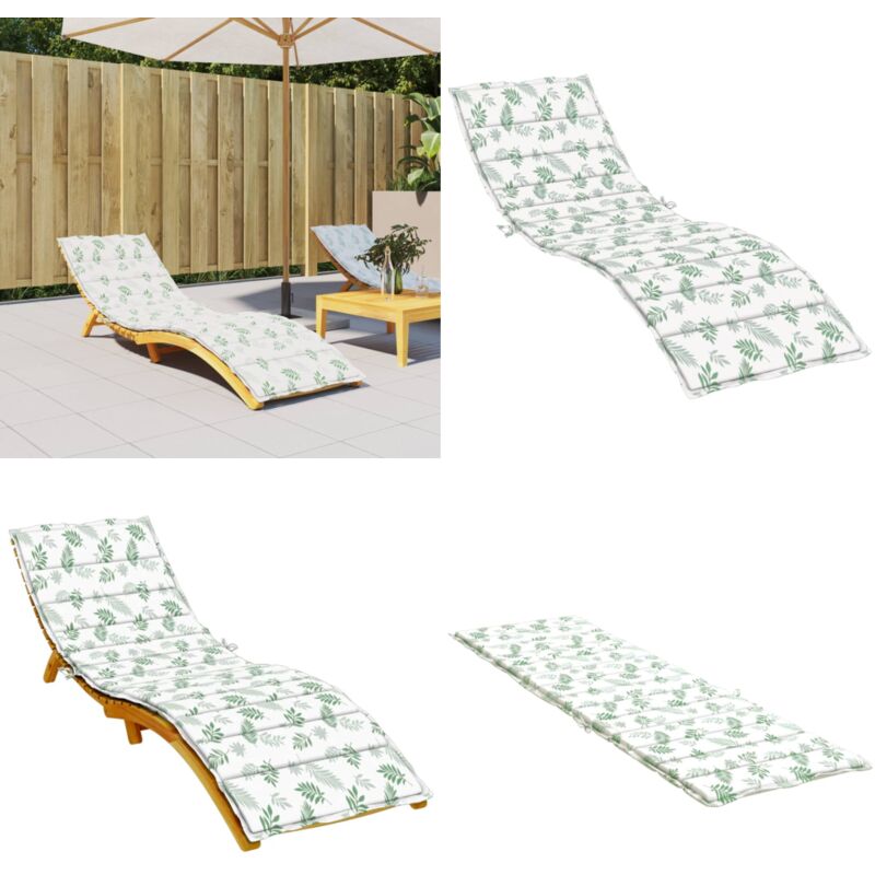Coussin de chaise longue motif de feuilles tissu oxford - Coussin De Chaise Longue - Coussin D'extérieur - Coussin Décoratif - Housse De Coussin