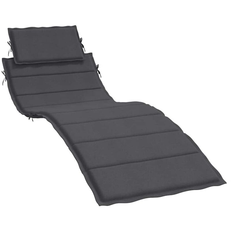 Vidaxl - Coussin de chaise longue anthracite mélangé 186x58x4 cm tissu
