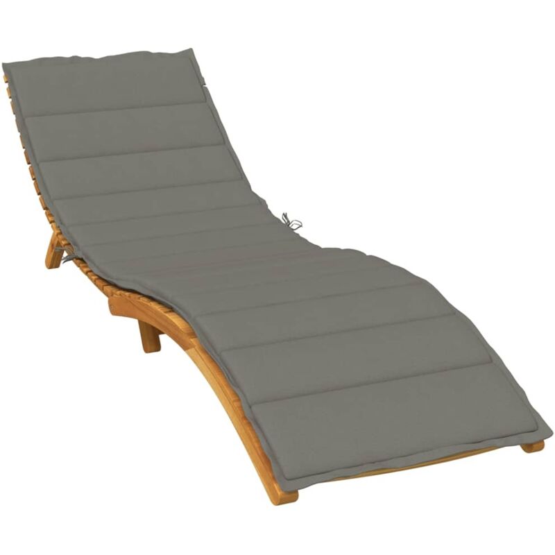 Vidaxl - Coussin de chaise longue gris foncé mélangé 200x50x4 cm tissu
