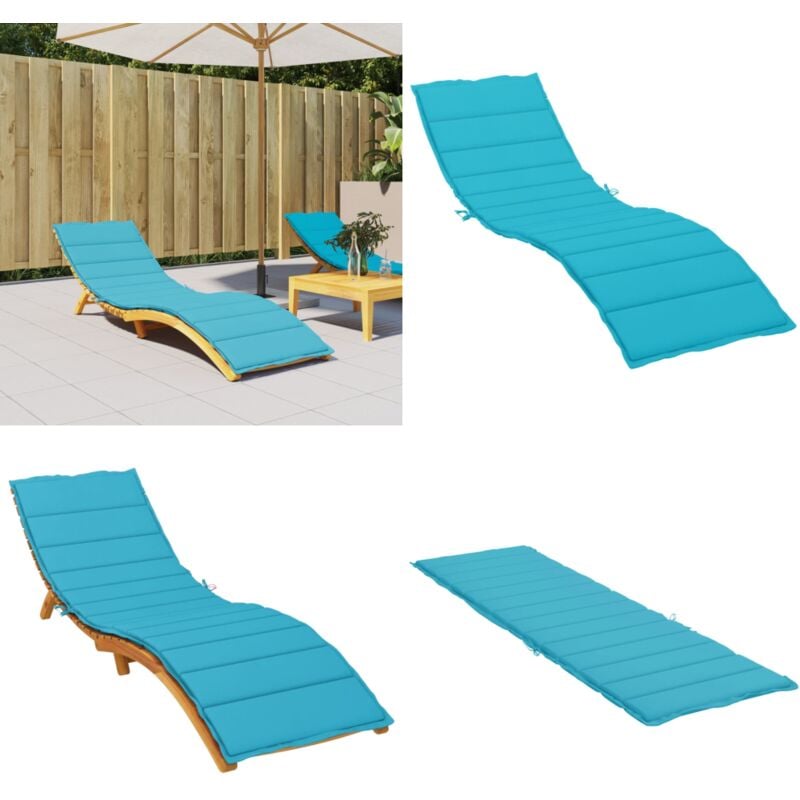 Coussin de chaise longue turquoise tissu oxford - Coussin De Chaise Longue - Coussin D'extérieur - Coussin Décoratif - Housse De Coussin - Textile