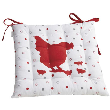 Coussin de chaise Poule rouge