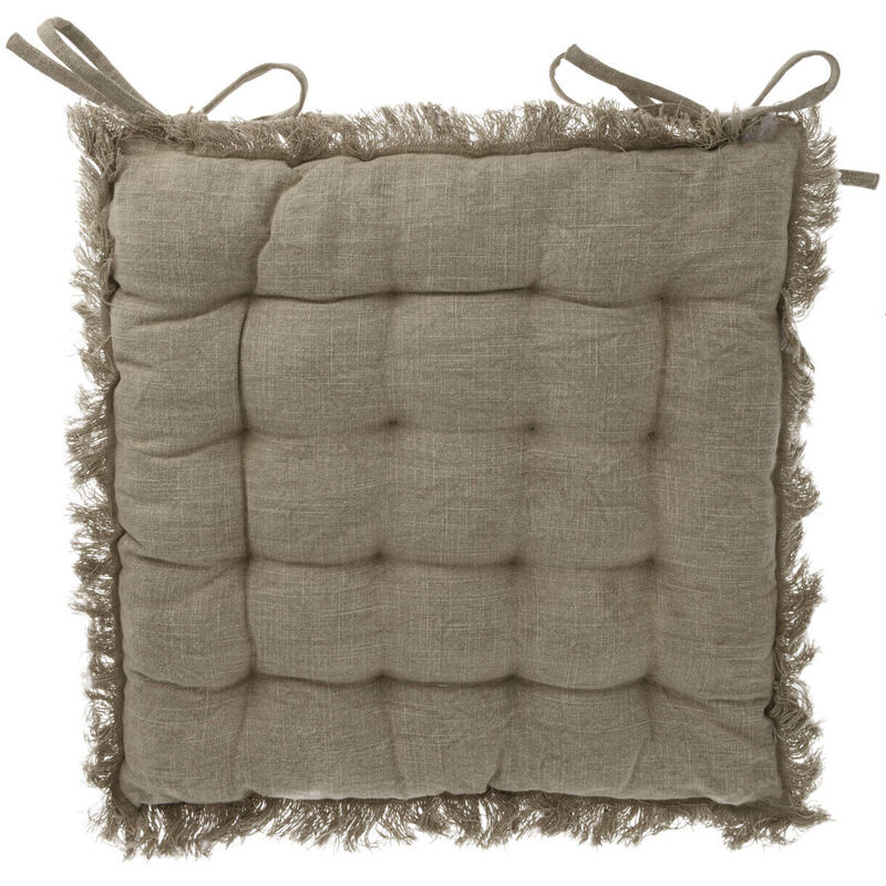 Home Styling - Coussin de chaise rembourré simply, en coton, avec ruban, 40 x 40 cm