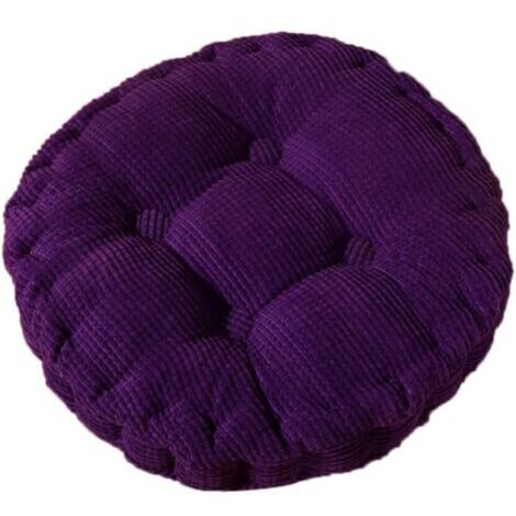 Coussin de chaise rond confortable pour la maison, la cuisine, le jardin, la salle à manger, le bureau, 4040cm violet