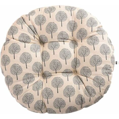 Coussin de chaise, rond, coussin assise, motif fl, imprimé animal, coussin assise pour extéri, jardin, balcon, 40 cm, coton et lin
