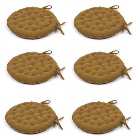 Coussin de chaise rond Secession, coton, Ø 37 cm