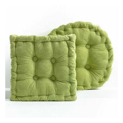 Coussin de Chaise Suspendue Coussin d'Assise Rond en Velours Côtelé pour Mobilier de Jardin, Diamètre 45cm (Vert)