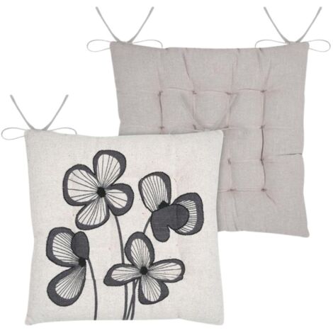 Coussin de chaise TILDA 38x38 cm blanc cassé
