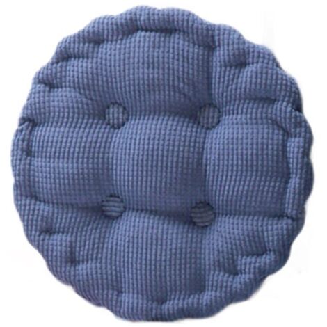 Coussin de chaise,coussins de siège ronds pour chaises salle à manger,coussins de chaise rembourrés confortables,40cm,bleu