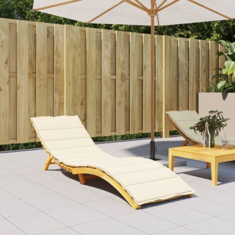 Coussin de chaise,Rembourré pour chaise longue crème 200x60x3 cm tissu oxford BGT11044