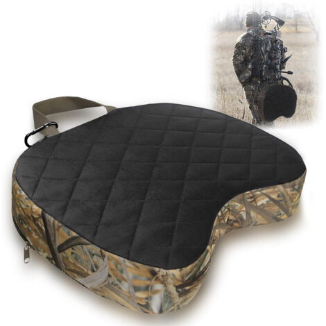 Coussin de chasse portable imperméable, léger et épais 29x40x7cm, pour activités extérieures, pêche, camping et événements sportifs.