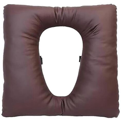 Coussin de chevet pour chaise percée, lavable, housse en PU 42 cm x 42 cm (B)