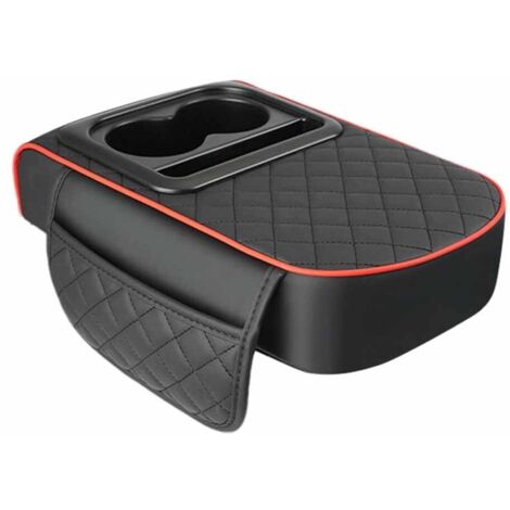 Coussin de console centrale, coussin d'accoudoir de voiture,Coussin de housse de console centrale - Boîte d'accoudoir rehausseur de voiture avec porte-gobelet, oreiller d'accoudoir pour voiture, SUV
