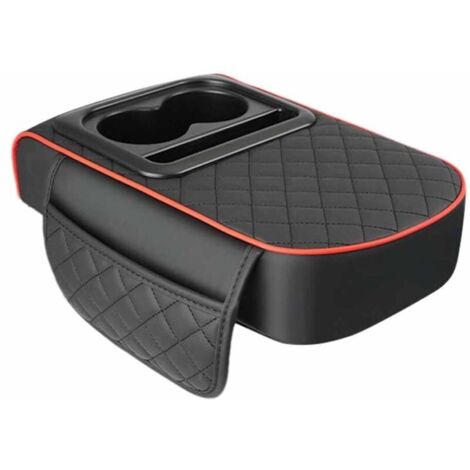 Coussin de console centrale, coussin d'accoudoir de voiture,Coussin de housse de console centrale - Boîte d'accoudoir rehausseur de voiture avec porte-gobelet, oreiller d'accoudoir pour voiture, SUV