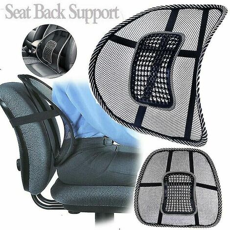 Coussin de correction de posture de colonne vertébrale de soutien lombaire de 2 pièces avec la chaise de bureau de siège de voiture de massage