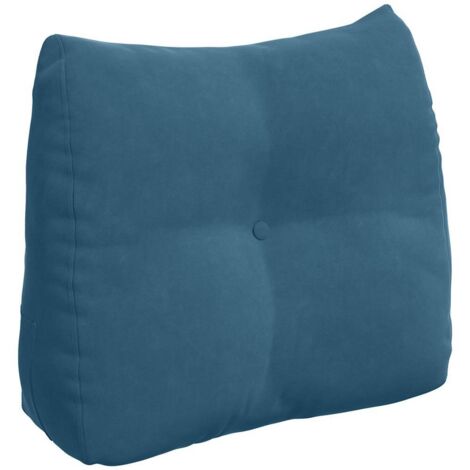 Coussin de Dos Bleu 60 x 24 x 50 cm Velours CFW71889