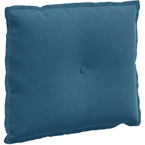 Coussin de Dos Bleu 60 x 50 cm Tissu en velours côtelé CFW64122