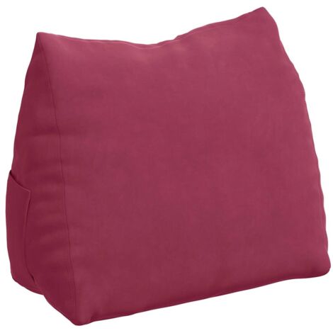 Coussin de Dos Bordeaux 60 x 20 x 50 cm Tissu en velours côtelé CFW17329