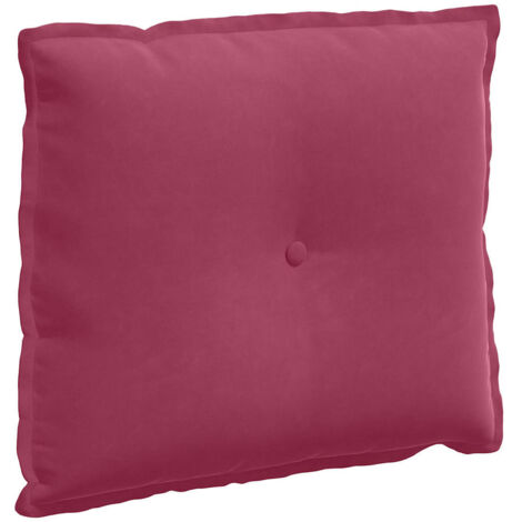 Coussin de Dos Bordeaux 60 x 50 cm Tissu en velours côtelé CFW62850