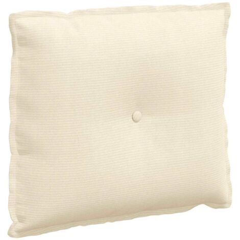 Coussin de Dos Crème 60 x 50 cm Tissu en velours côtelé CFW30912