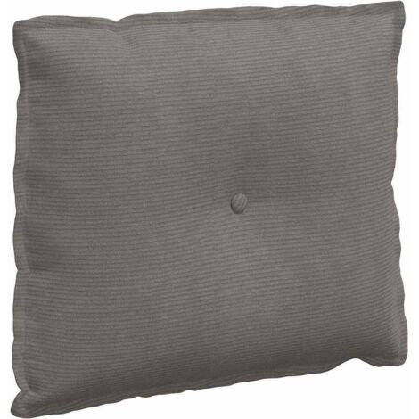 Coussin de Dos Gris clair 60 x 50 cm Tissu en velours côtelé CFW67475