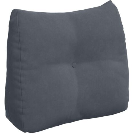 Coussin de Dos Gris foncé 60 x 24 x 50 cm Velours CFW54770