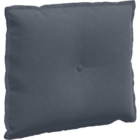 Coussin de Dos Gris foncé 60 x 50 cm Tissu en velours côtelé CFW76947