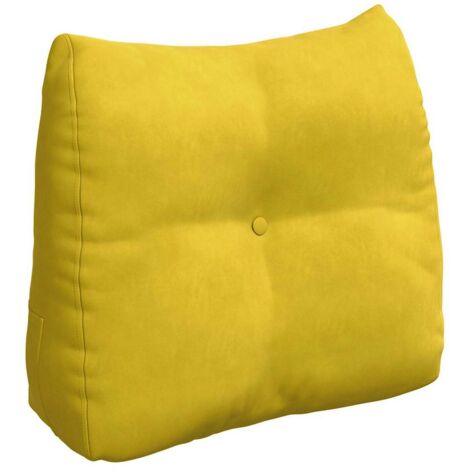 Coussin de Dos Jaune 60 x 24 x 50 cm Velours CFW10743