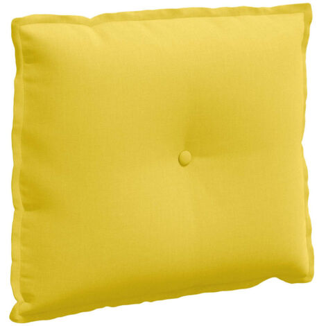 Coussin de Dos Jaune clair 60 x 19 x 50 cm tissu CFW59185