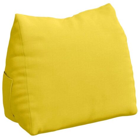 Coussin de Dos Jaune clair 60 x 20 x 50 cm tissu CFW79396