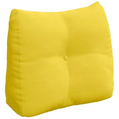 Coussin de Dos Jaune clair 60 x 24 x 50 cm tissu CFW95707