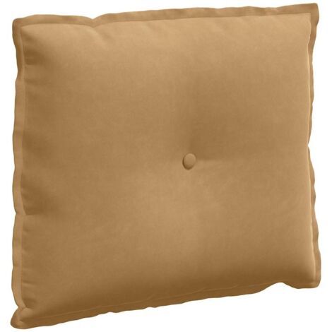 Coussin de Dos Marron 60 x 50 cm Tissu en velours côtelé CFW62349