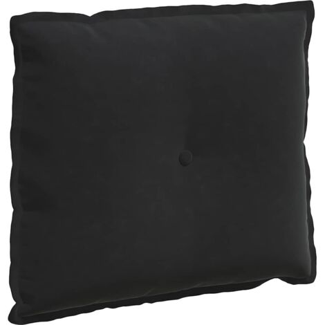Coussin de Dos Noir 60 x 50 cm Tissu en velours côtelé CFW26053