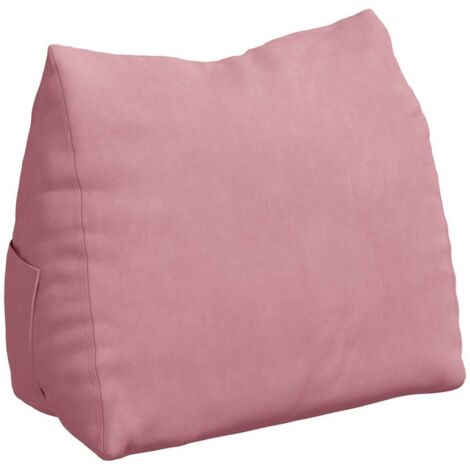 Coussin de Dos Rose 60 x 20 x 50 cm Tissu en velours côtelé CFW54675