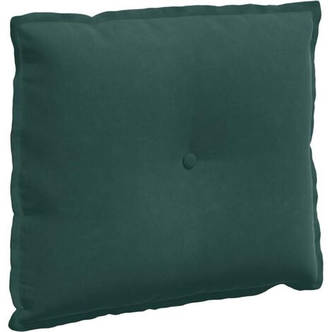Coussin de Dos Vert foncé 60 x 50 cm Tissu en velours côtelé CFW74720