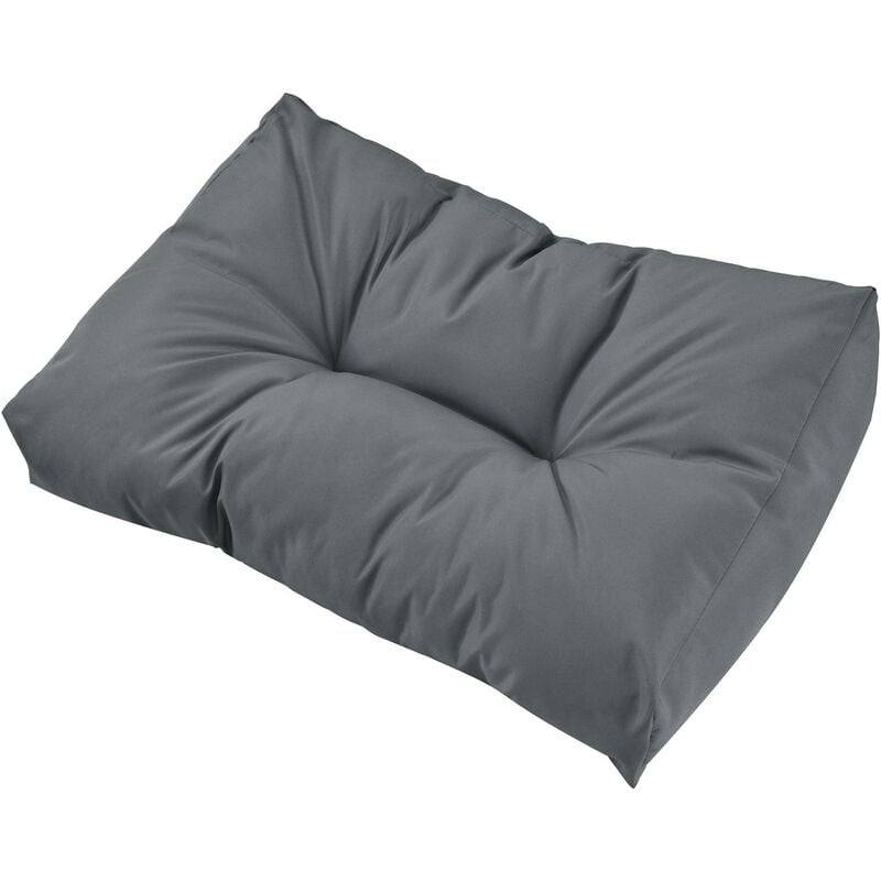 Helloshop26 - Coussin de dossier pour canapé d'euro palette rembourrage meuble gris brillant - Gris