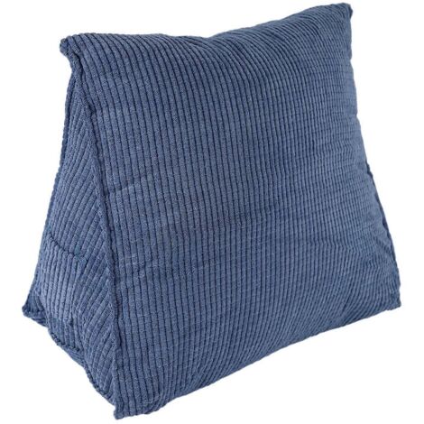 Coussin de dossier triangulaire, coussin lombaire (bleu)