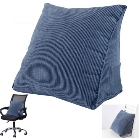 Coussin De Dossier,Coussin de Lecture Compensé pour les Enfants, Triangulaire Coussin à Coins, Traversin Tête de lit Support Arrière, Oreiller Cervical Dossier de Soutien Lombaire, Velours Côtelé