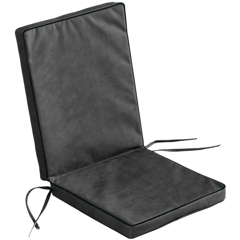 Coussin de fauteuil 90x40 cm polyester uni waterproof Siesta - Gris