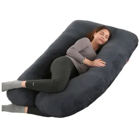 Coussin de grossesse, coussin en forme de U amovible et lavable, grand coussin de soutien lombaire,