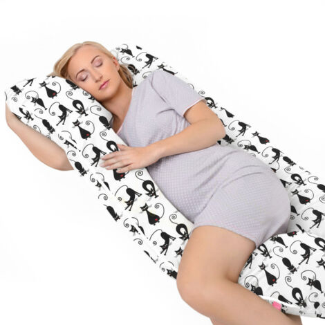 Coussin de grossesse en forme de U pour dormir sur le côté et allaiter - Chats