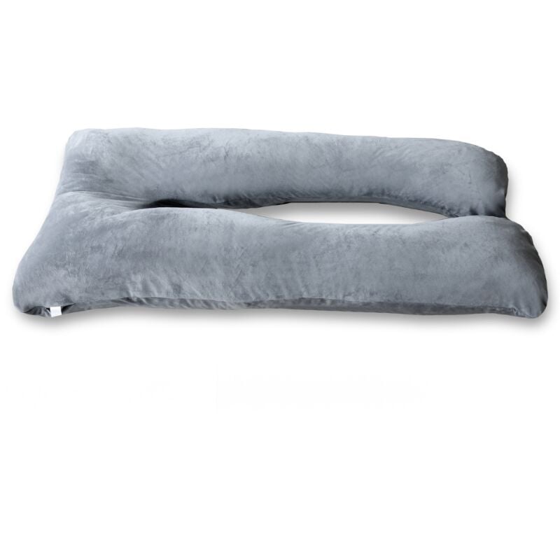 Bananair - Coussin de Grossesse Velours - 140x80 cm Gris
