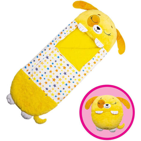 Coussin de jeu et sac de couchage Happy Nappers grand format, pyjama une pièce amusant pour enfants, surprise pour vos enfants, 178 cm x 71 cm