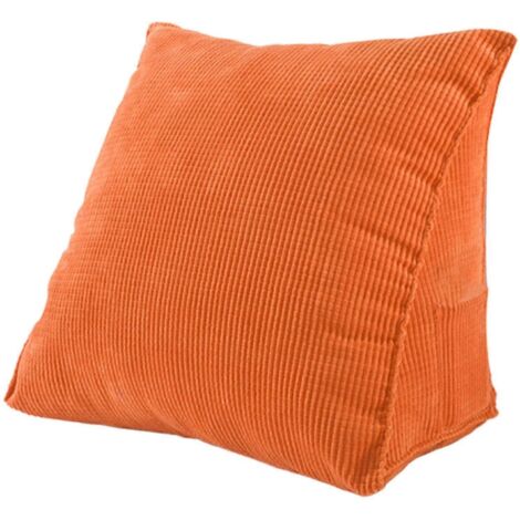 Coussin de lecture 2024, couleur unie, coussin triangulaire en velours côtelé épais, soutien lombaire